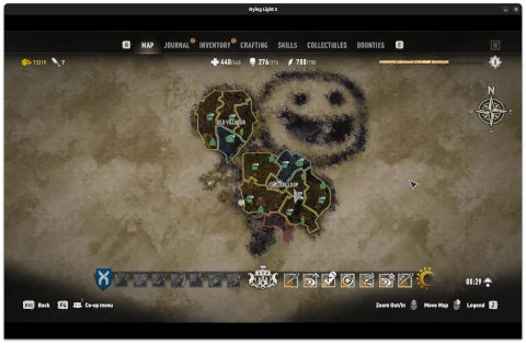 In-game screenshot of map fog edited to show a smiley face.